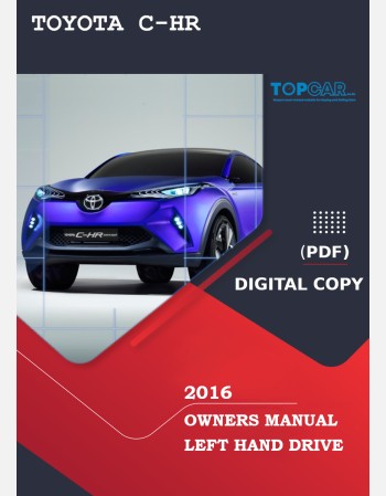 toyota c-hr 2016 owners manual